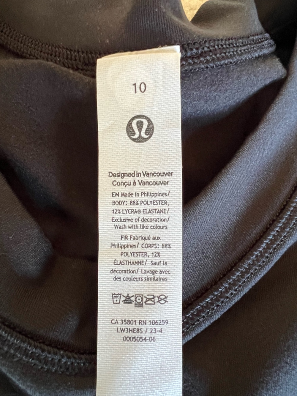Lululemon Its Rulu Run Long Sleeve Shirt Black Top Size 10 - Picture 3 of 9